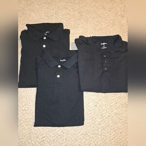 Black Polo Shirts Set